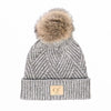 CC Brand Kids Criss-Cross Suede Patch Beanie