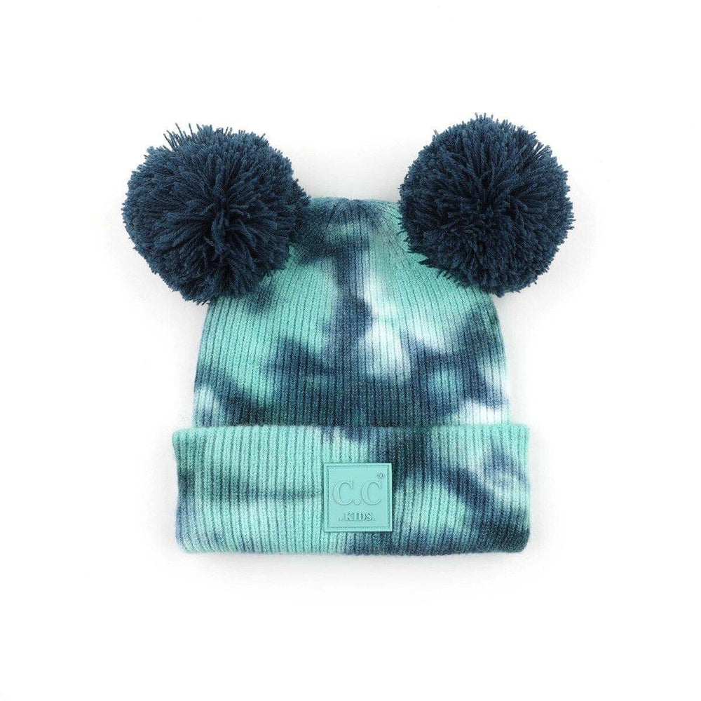 CC Brand Pom Pom Tie-Dye Baby Unisex Beanie Winter Hats