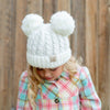 CC Kids Double Pom Winter Kids Beanie for Ages 1-5