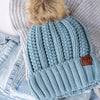 CC Pom Accented Beanie Unisex Women Teen Winter Cold Weather Hats