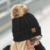 CC Pom Accented Beanie Unisex Women Teen Winter Cold Weather Hats