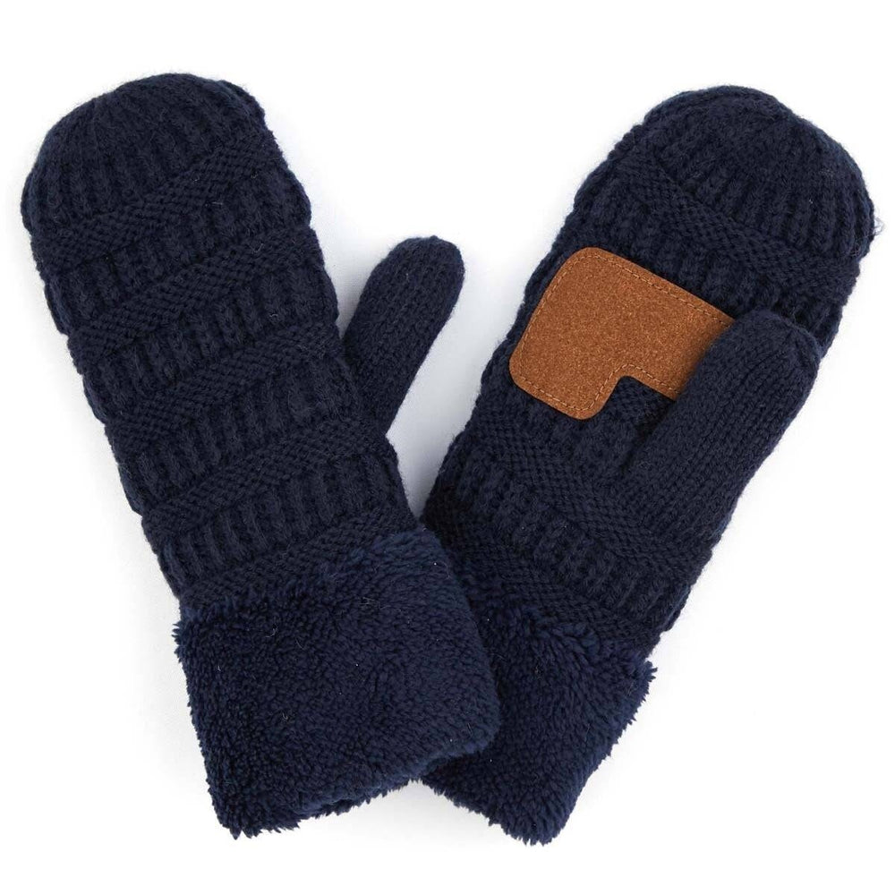 CC Sherpa Lined Winter Cold Snow Mittens Adult or Junior Accessories