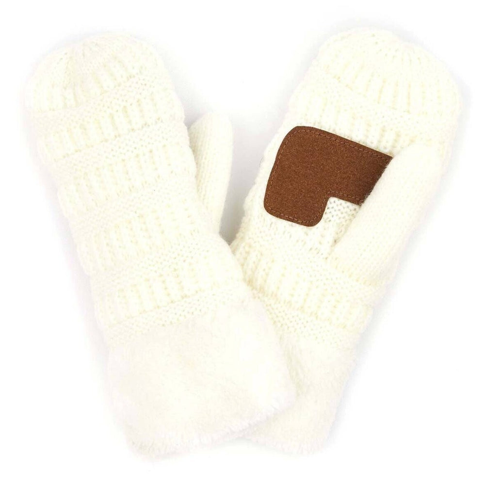 CC Sherpa Lined Winter Cold Snow Mittens Adult or Junior Accessories