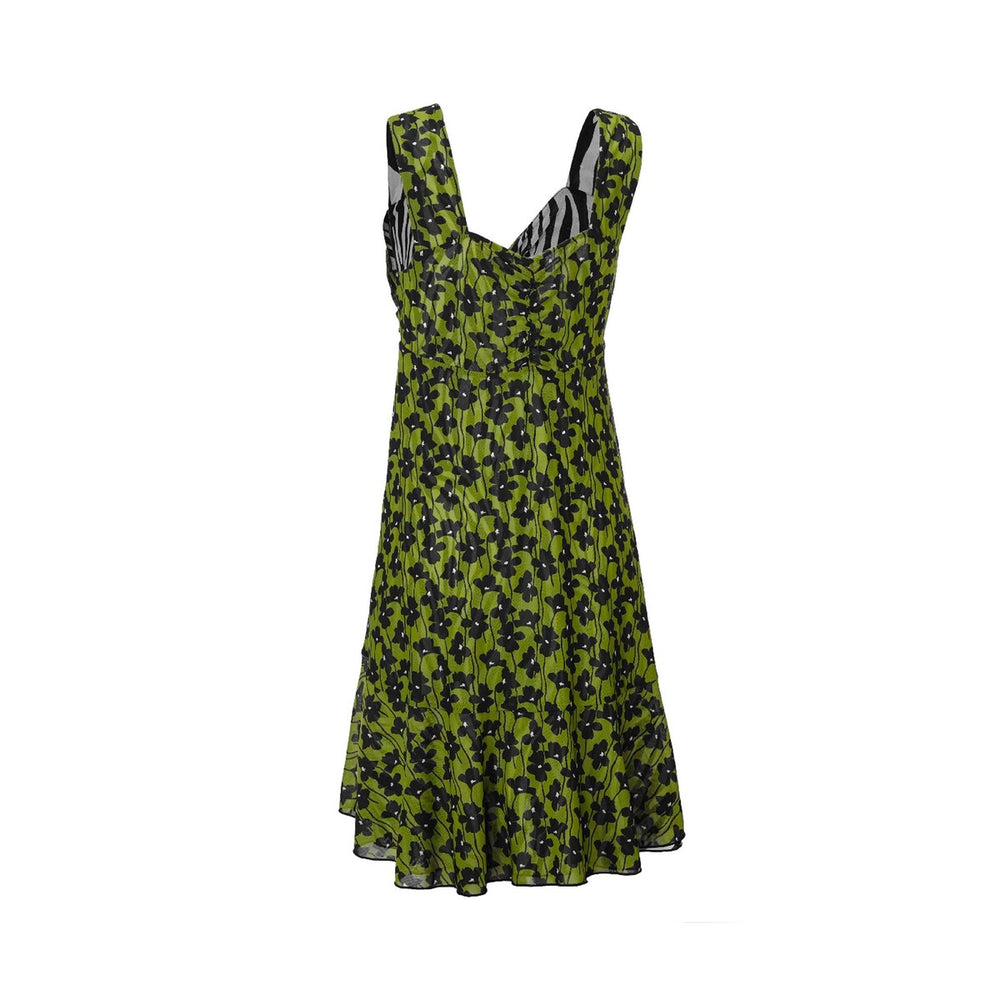 cabi Black and Green Samba Dress