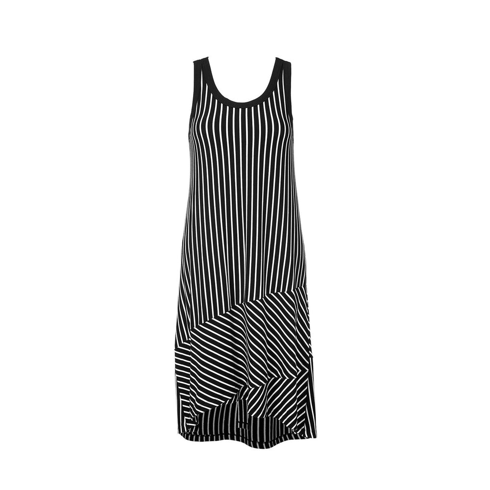 cabi Black and White Stripe ATC Wink Dress