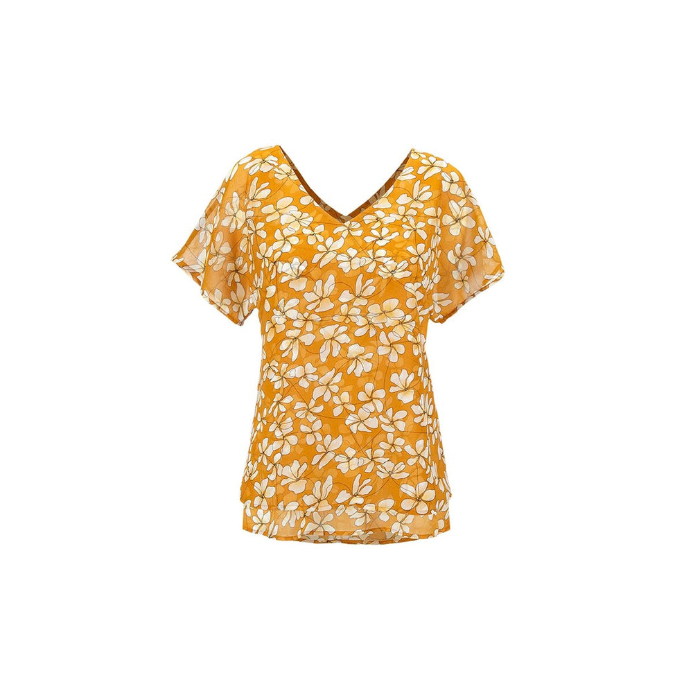 cabi Butterscotch Floral Thrive Top