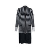 cabi Classic Navy and White Stripe Boathouse Cardigan