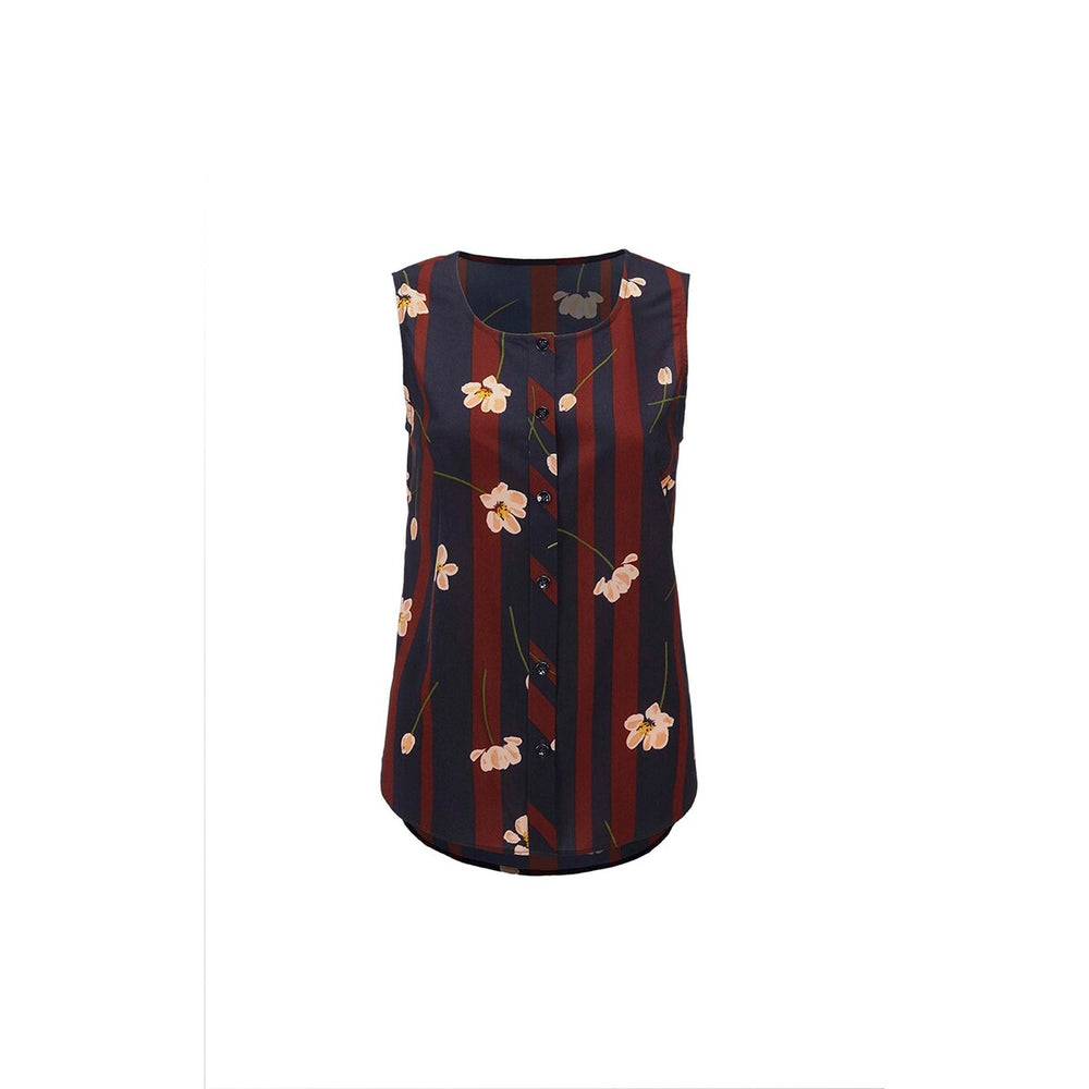 cabi Flower Row Scroll Top