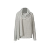 cabi Light Heather Gray Wrap Pullover Sweater