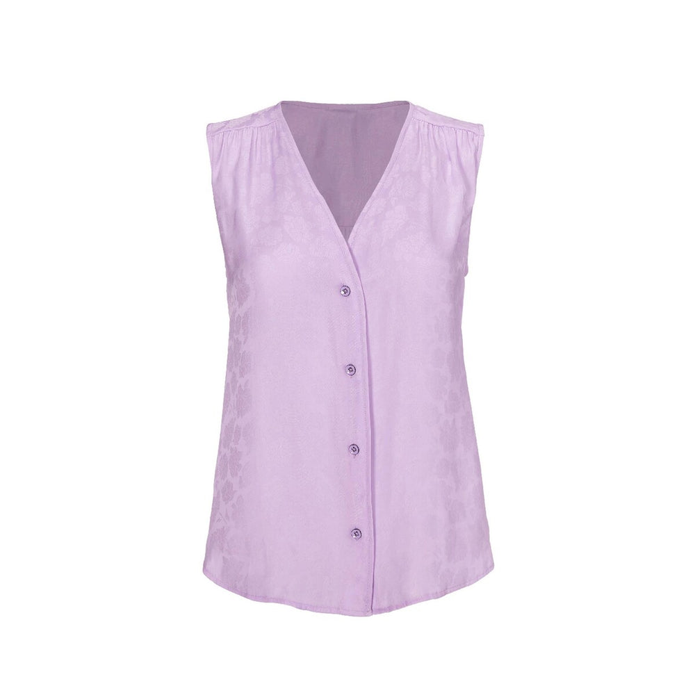 cabi Lilac Bouquet Top