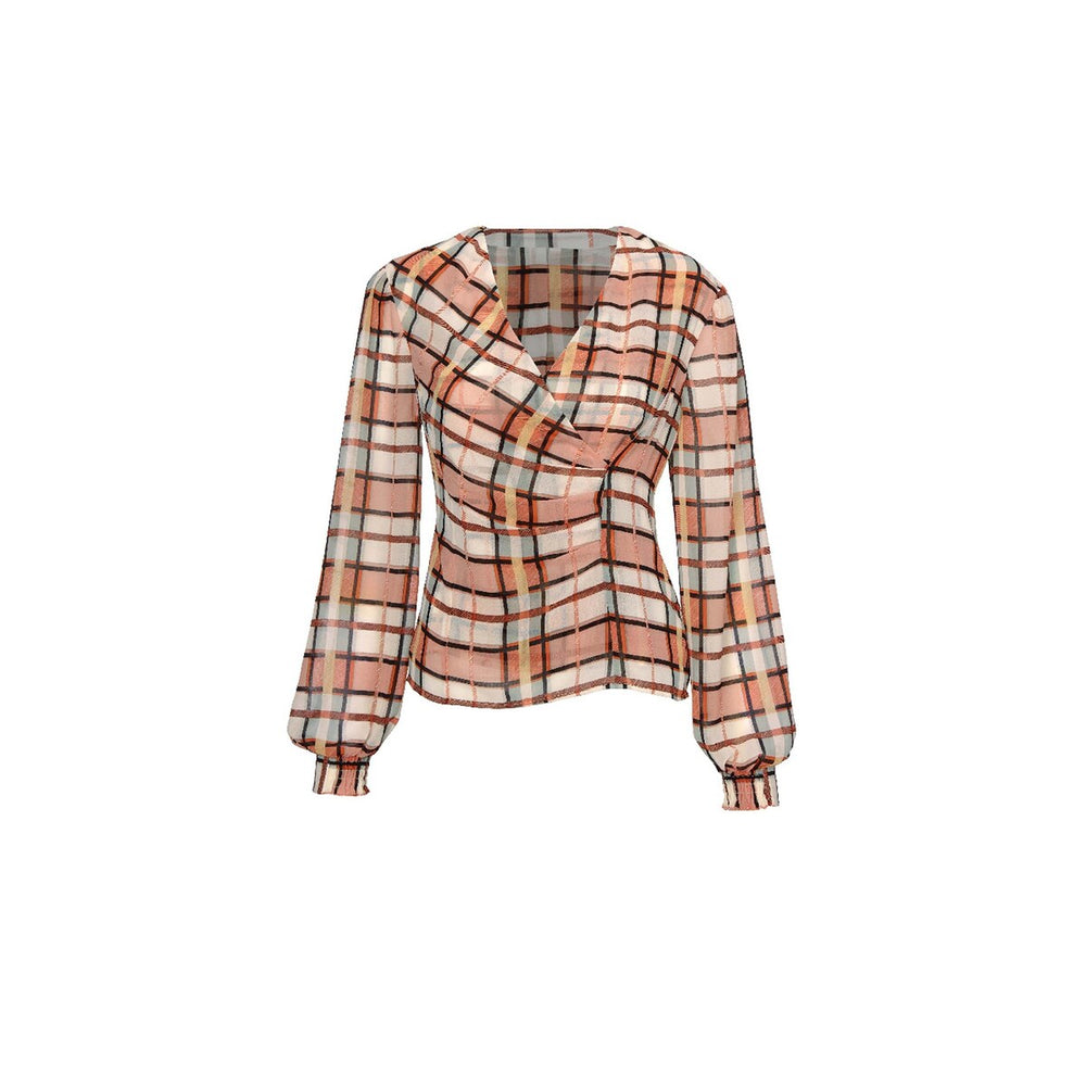 cabi Painted Plaid Whist Blouse