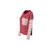 cabi Red Stripe Pocket Pullover Sweater