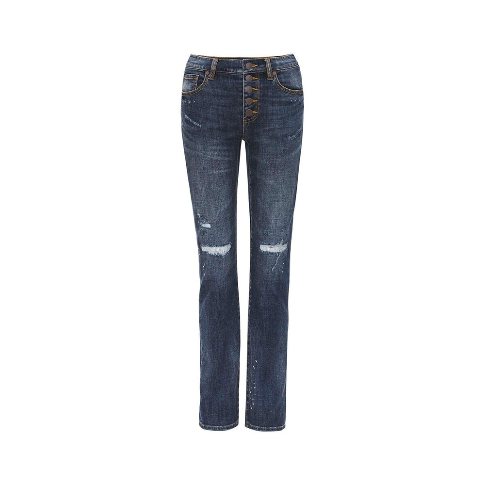 cabi Rework Wash Button Fly Straight Leg Jean