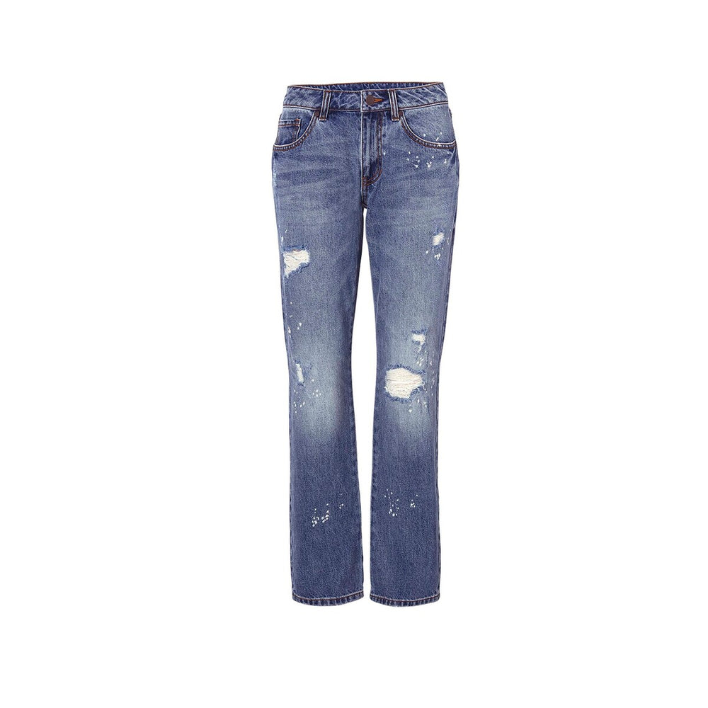 cabi Super Destructed Wash 100% Boyfriend Jean