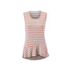 cabi Tangerine Stripe Ruffle Tank