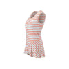 cabi Tangerine Stripe Ruffle Tank