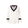 cabi Tennis White Ace Pullover Sweater