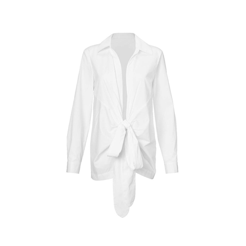 cabi White Highlife Wrap Shirt