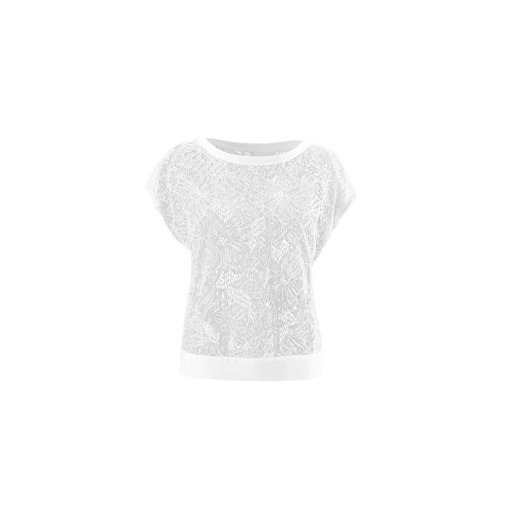 cabi White Lace Top