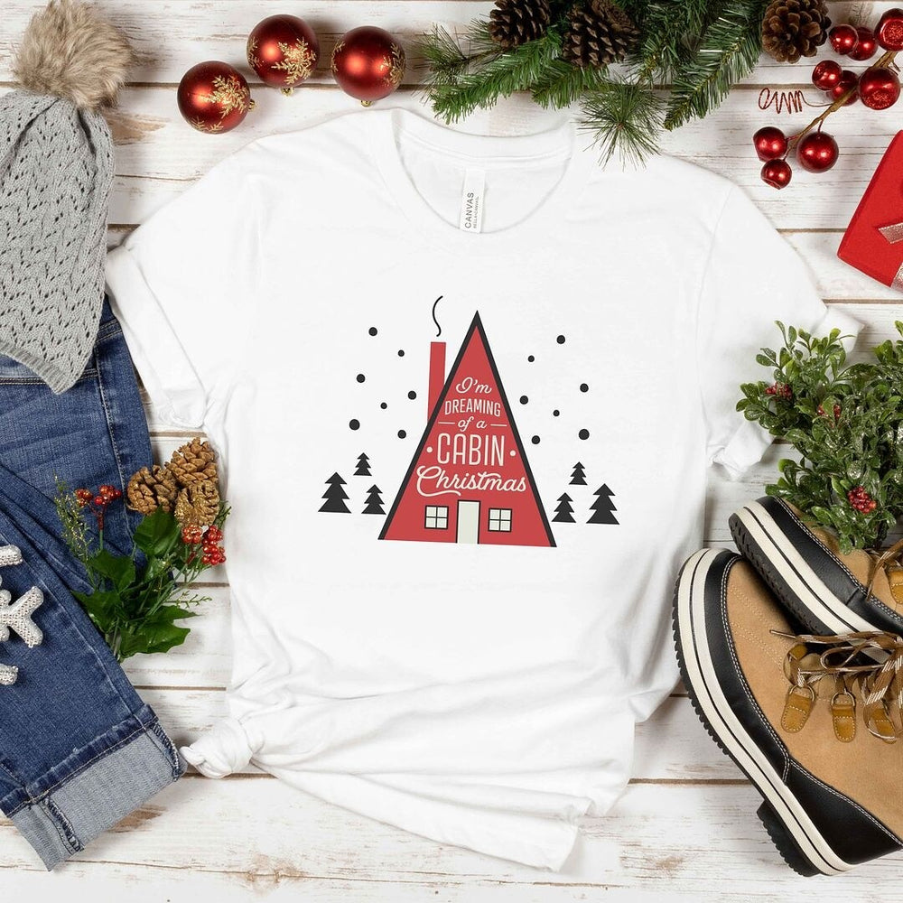 Cabin Christmas Short Sleeve Tee