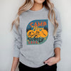 Camp More Worry Less Badge Graphic Sweatshirt