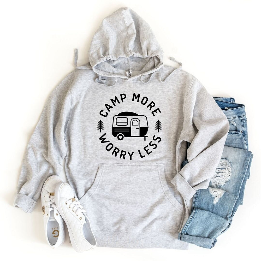 Camp More Worry Less Camper Graphic Hoodie