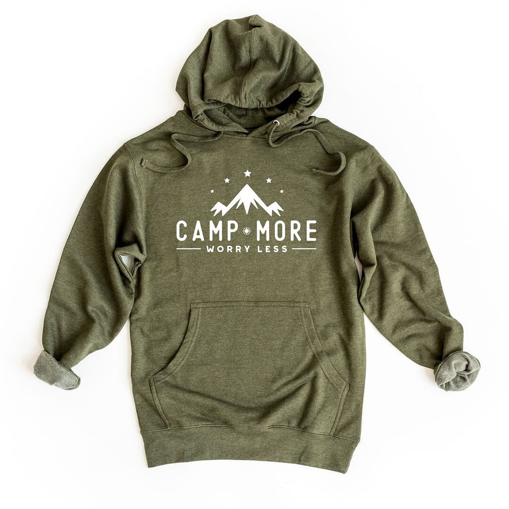 Camp More Worry Less Mountains Graphic Hoodie