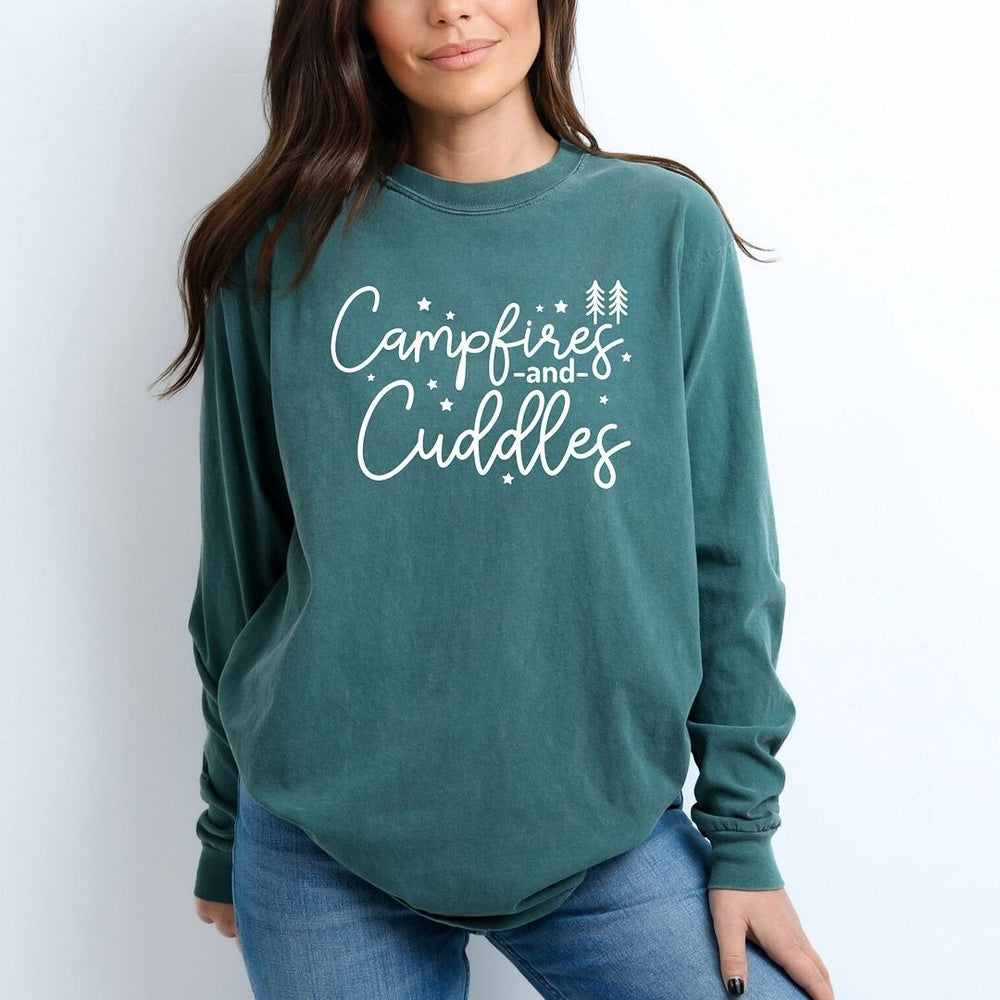 Campfires And Cuddles Garment Dyed Long Sleeve