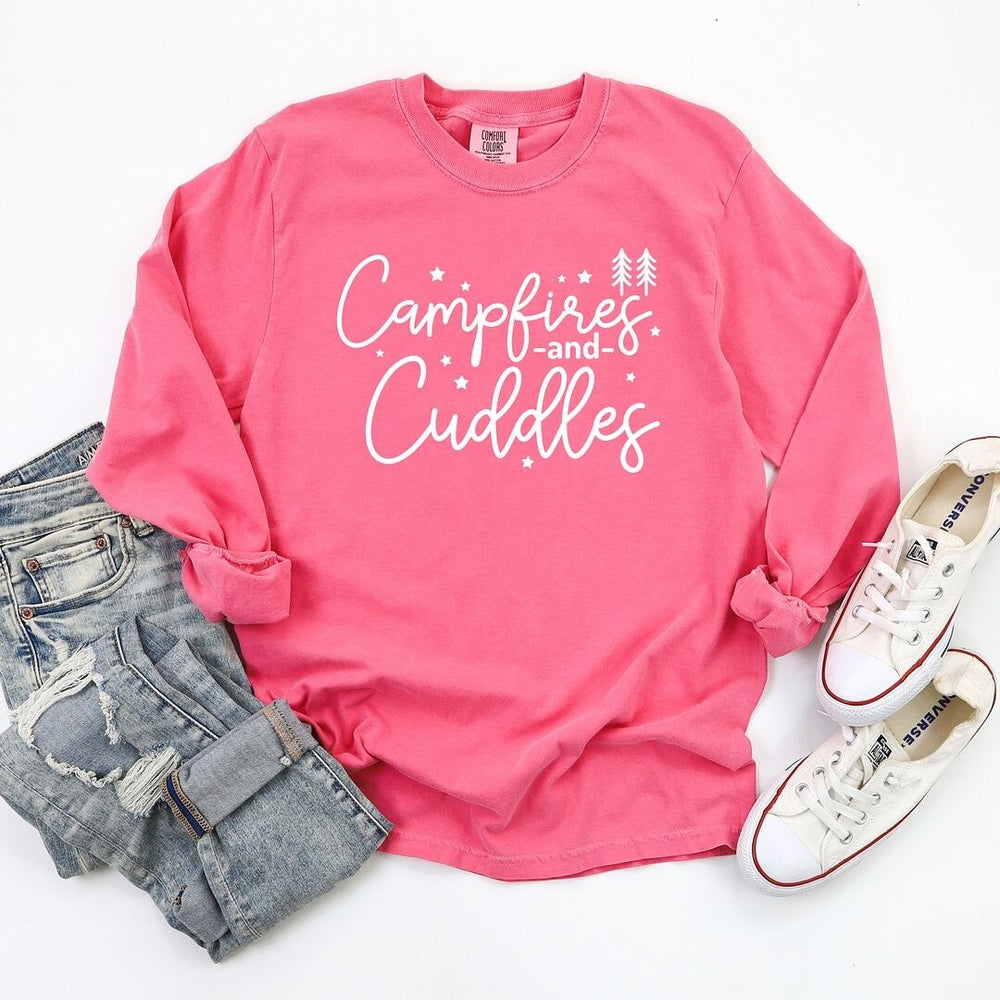 Campfires And Cuddles Garment Dyed Long Sleeve