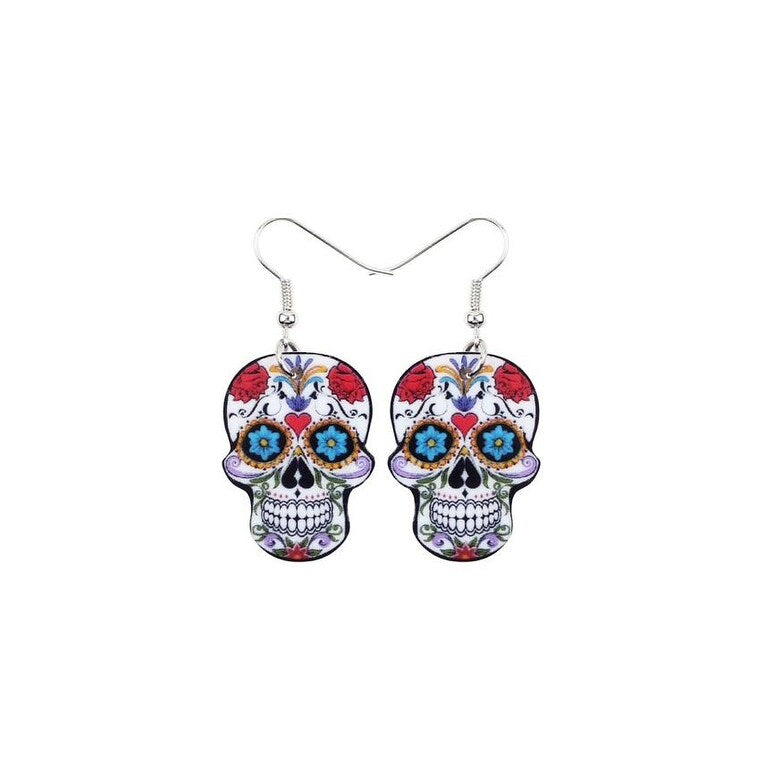 Candy Skull Drop Earrings