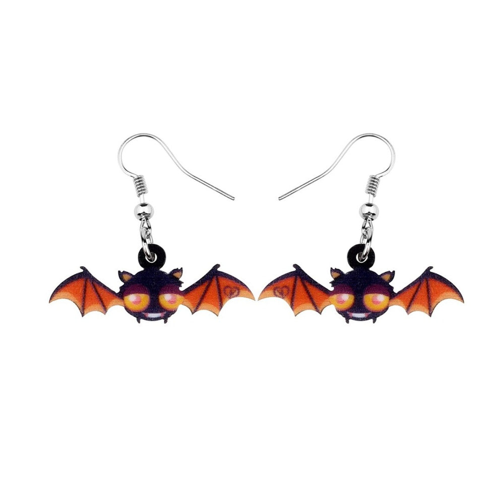 Cartoon Flying Bat Drop Earrings