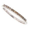 Champagne Diamond Sterling Silver Stackable Band Ring