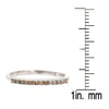 Champagne Diamond Sterling Silver Stackable Band Ring