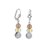 Champagne Marbled Howlite Three-tiered Leverback Drop Earrings