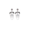 Chandelier Drop Statement Earrings With Clear Crystals And Chains