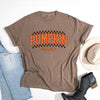 Checkered Arched Pumpkin Season Garment Dyed Tee