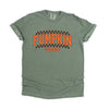 Checkered Arched Pumpkin Season Garment Dyed Tee