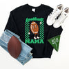 Checkered Football Mama Graphic Sweatshirt