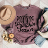 Checkered Pumpkin Season Cursive Graphic Sweatshirt