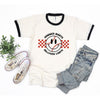 Checkered Summer Nights Ringer Tee