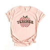 Checkered Teacher Apple Short Sleeve Crewnneck Tee