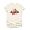 Checkered Teacher Apple Short Sleeve Crewnneck Tee