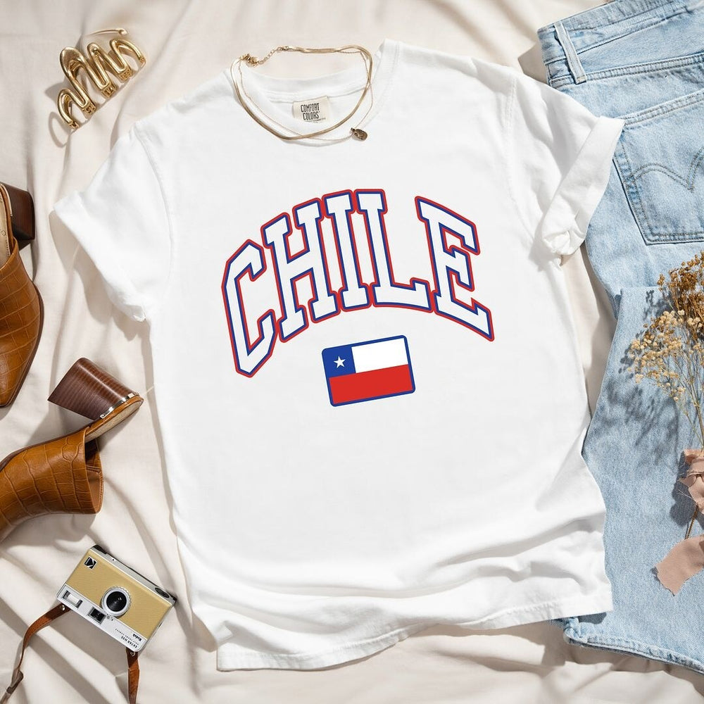 Chile Flag Garment Dyed Tee