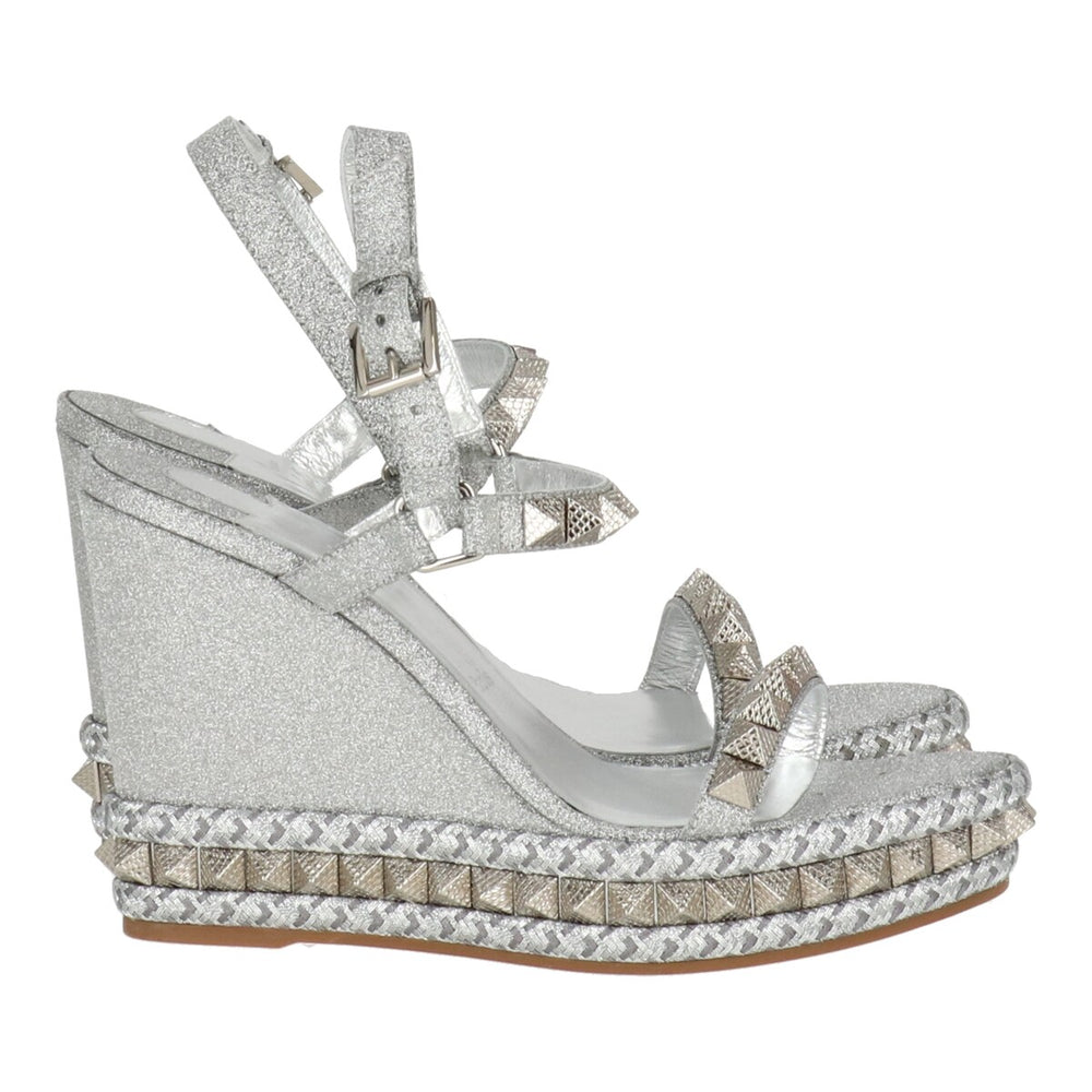 Christian Louboutin Womens Silver Wedge