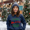 Christmas On The Farm Tractor Graphic Sweatshirt