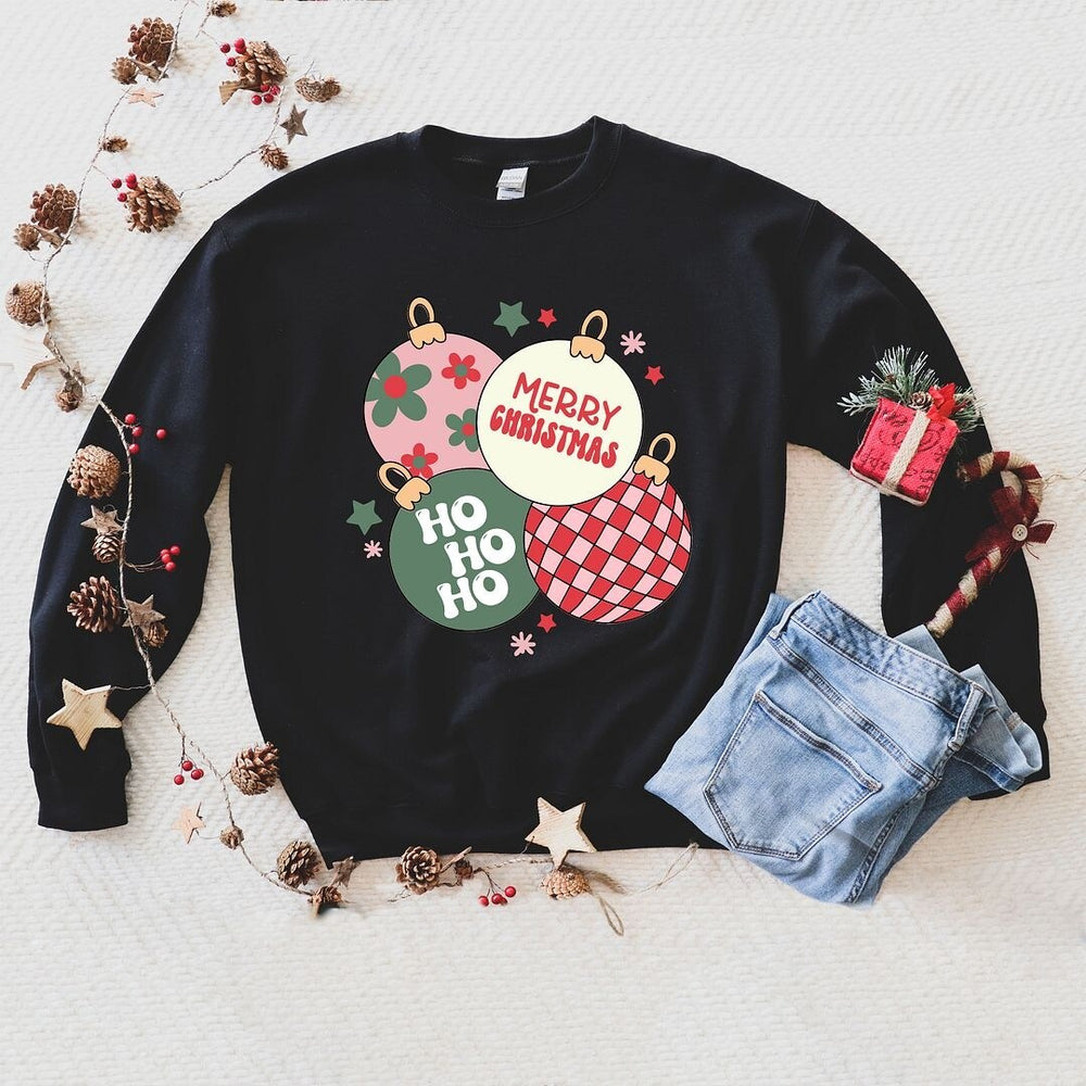 Christmas Ornaments Graphic Sweatshirt