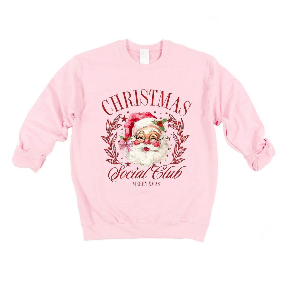 Christmas Social Club Santa Graphic Sweatshirt