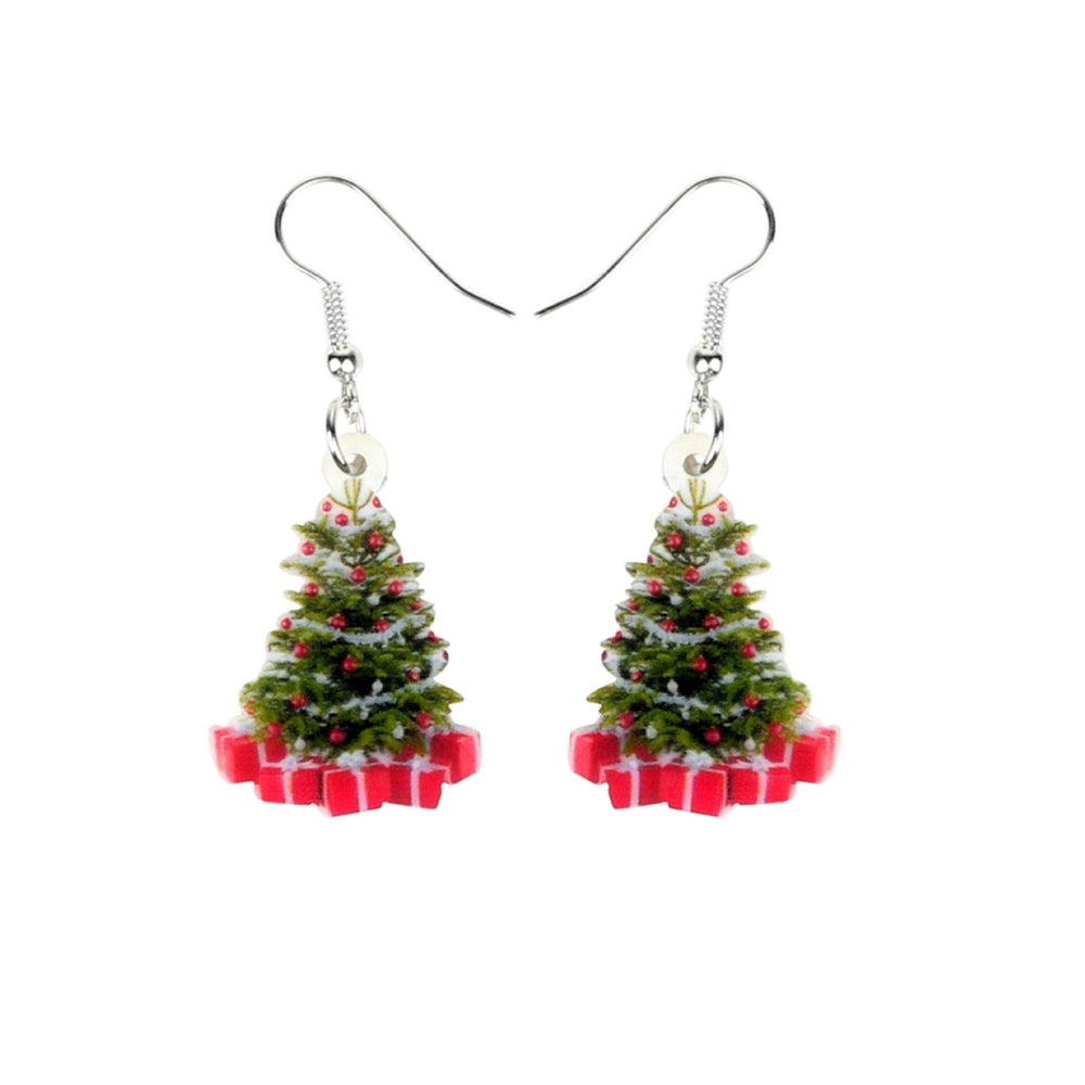 Christmas Tree With Presents Drop Earrings