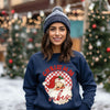 Christmas Vibes Santa Checkered Graphic Sweatshirt