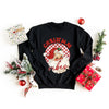 Christmas Vibes Santa Checkered Graphic Sweatshirt